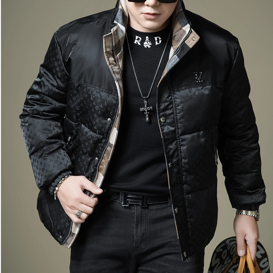 洛尼提日亚立领短款棉衣男2025新款加厚保暖防寒外套冬季棉袄上衣