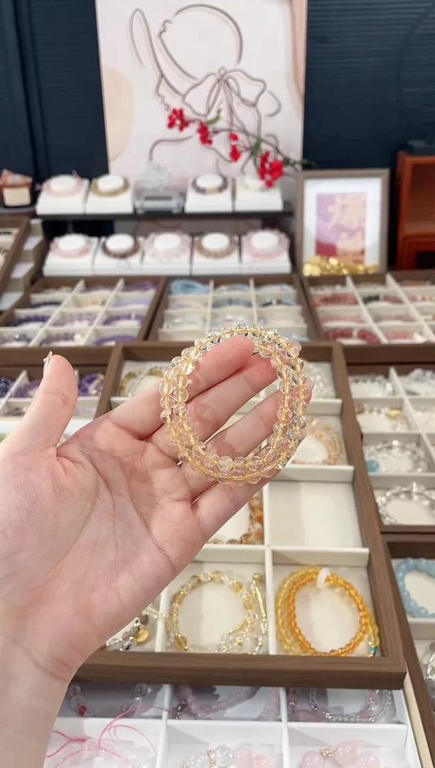 【闪购商品】水晶手链未镶嵌天然水晶单圈双圈素圈设计款气质