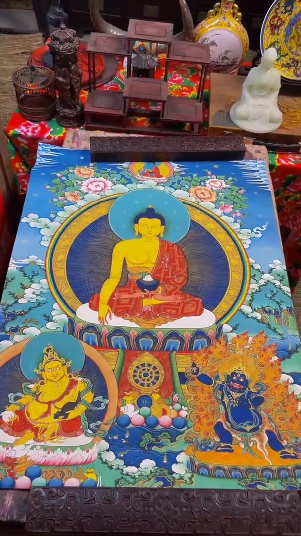 装裱画精品绘画手工唐卡链接--释迦牟尼佛