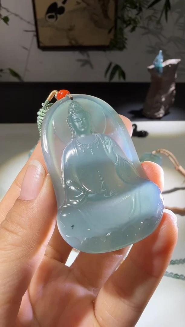 吊坠(不含链)未镶嵌翡翠观音