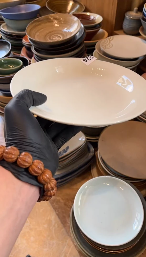 【闪购商品】瓷片824  微瑕定白斗盘1个