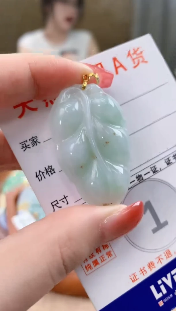 颈饰未镶嵌翡翠 天然A货翡翠挂件