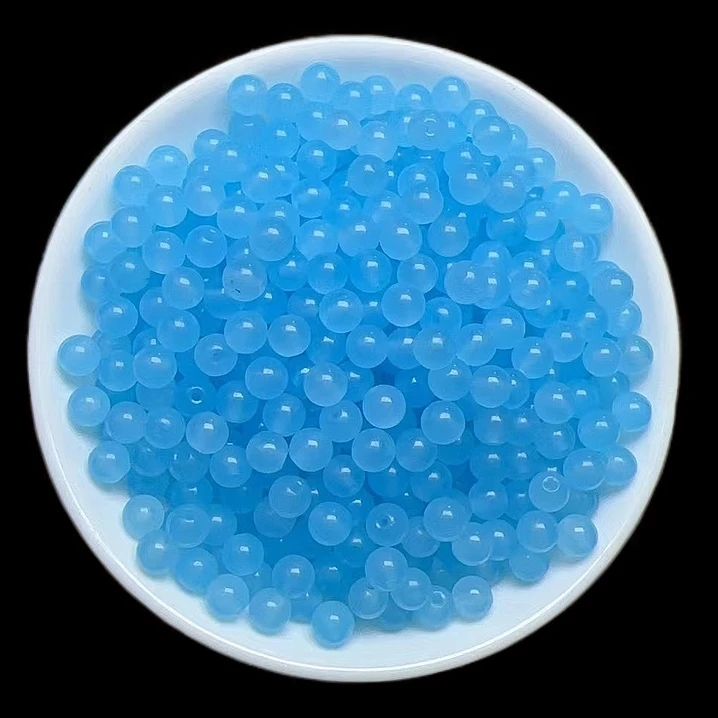 散珠天然海蓝宝 6mm 50颗(赠弹力绳)Y006 多样性发货（随3颗）