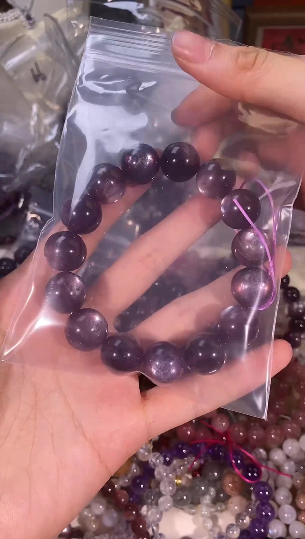 天然辰砂80紫云母14MM