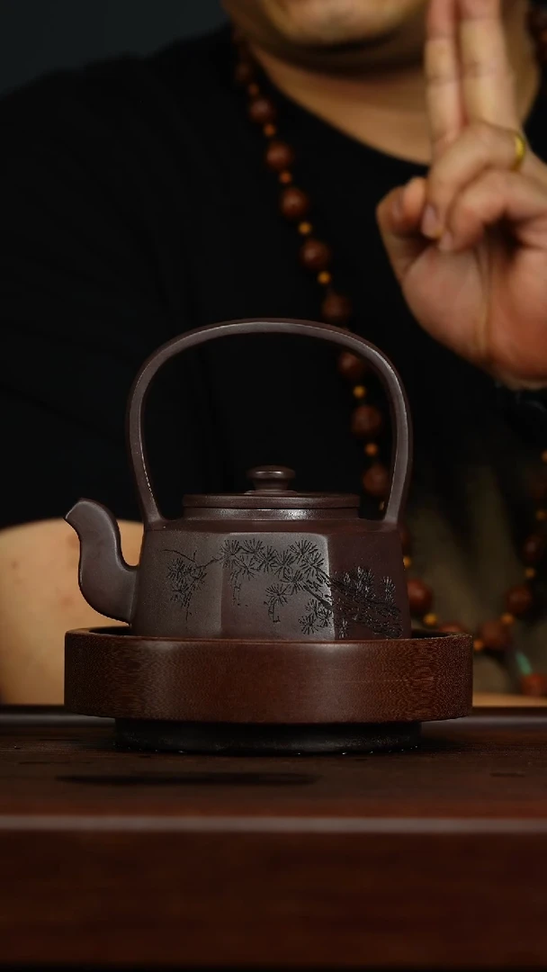 茶壶紫砂R44八方提梁壶