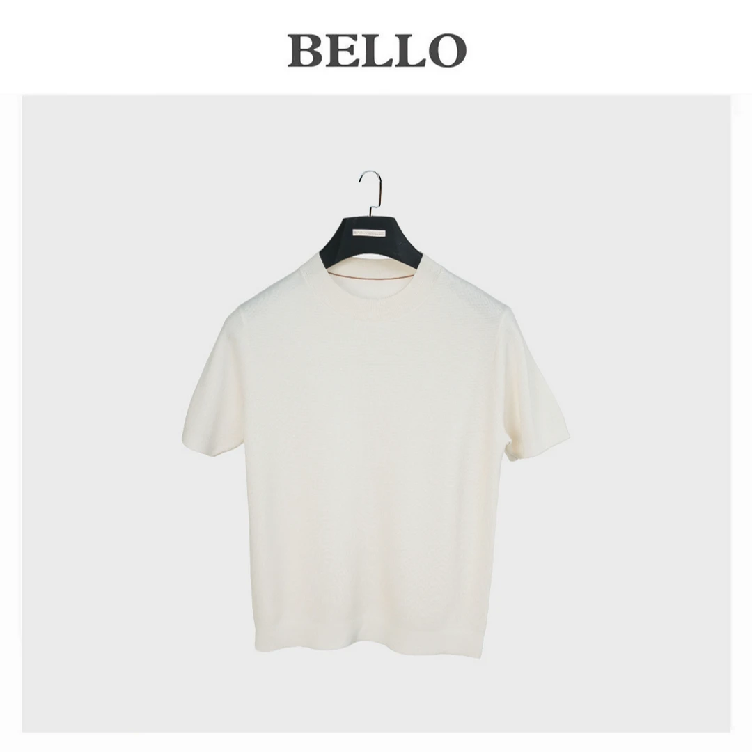 BELLO TESSU 25款秋冬新款可机洗100%美丽诺羊毛时尚小高领T恤