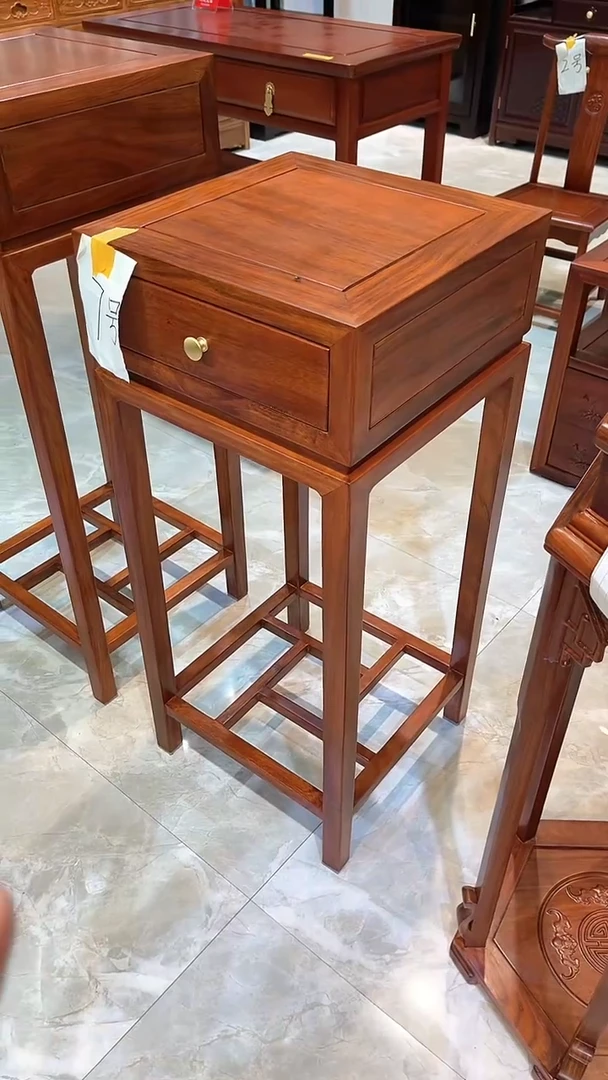 花梨木类成套家具带抽花架38*38*88