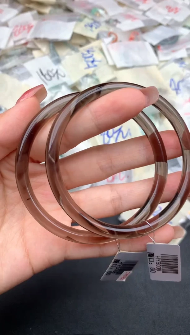 未镶嵌黑曜岩手镯多样性发货（发一个）60圈