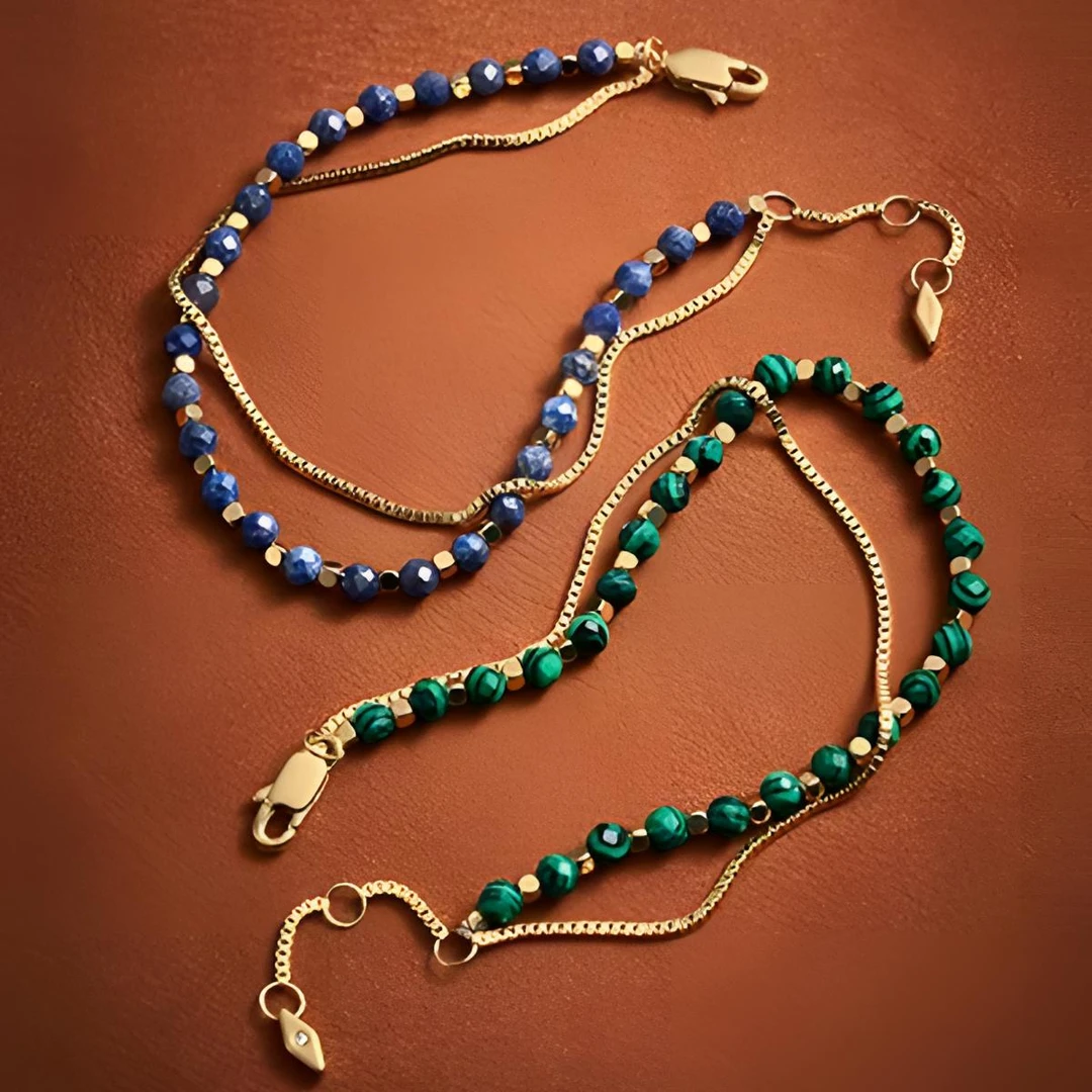 不锈钢仿水晶手链  时尚欧美气质百搭不锈钢手链复古绿色蓝色