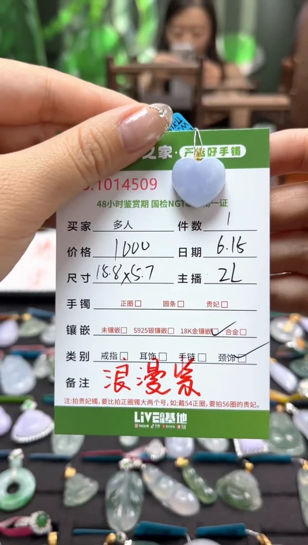 翡翠18K金镶嵌颈饰多人