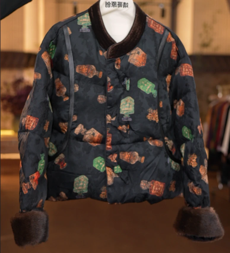 2399轻薄刺绣双面秋冬国风厚款印染常规款保暖国风国风