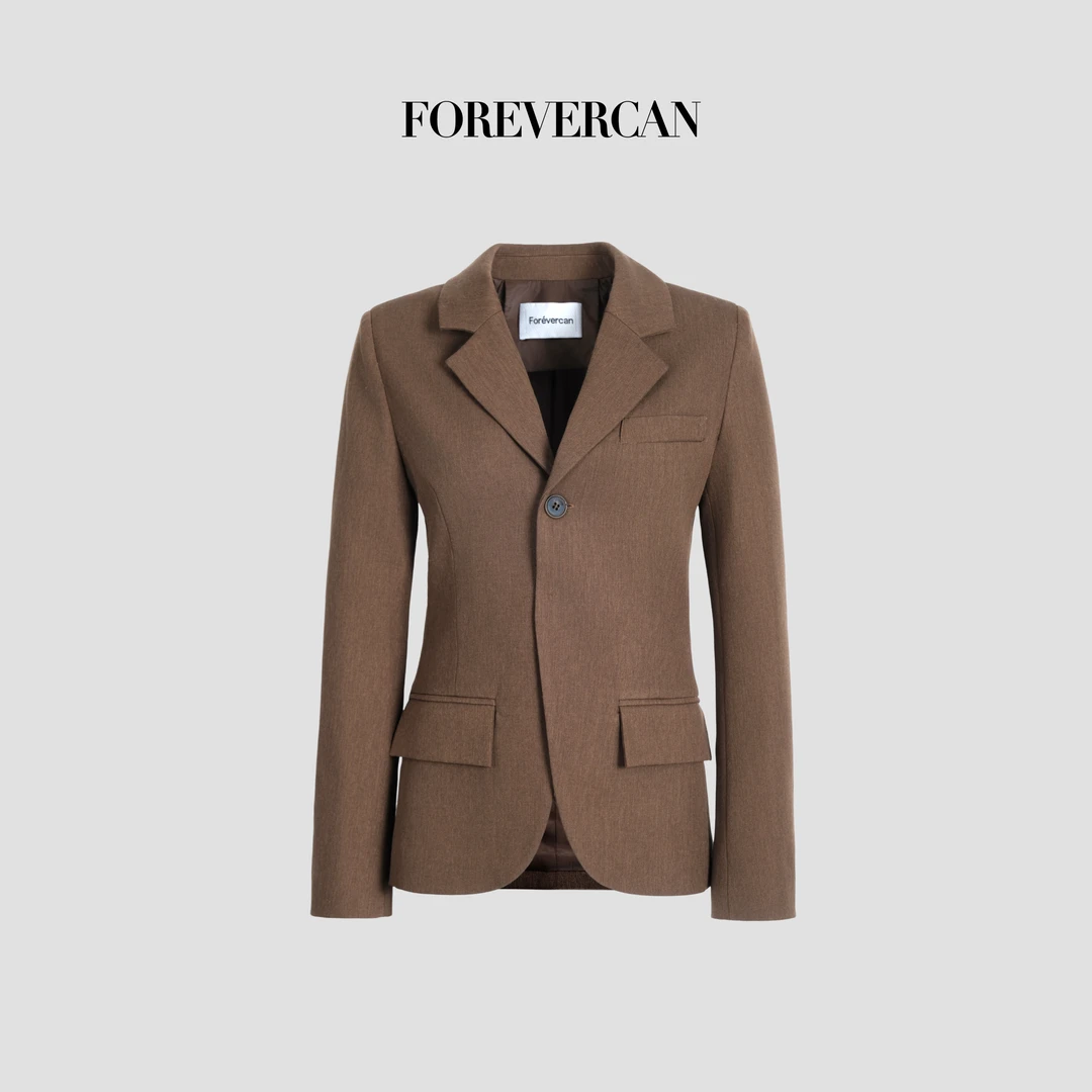 FOREVERCAN“巴利那”极简高级感立裁收腰西装外套上衣 SC22802
