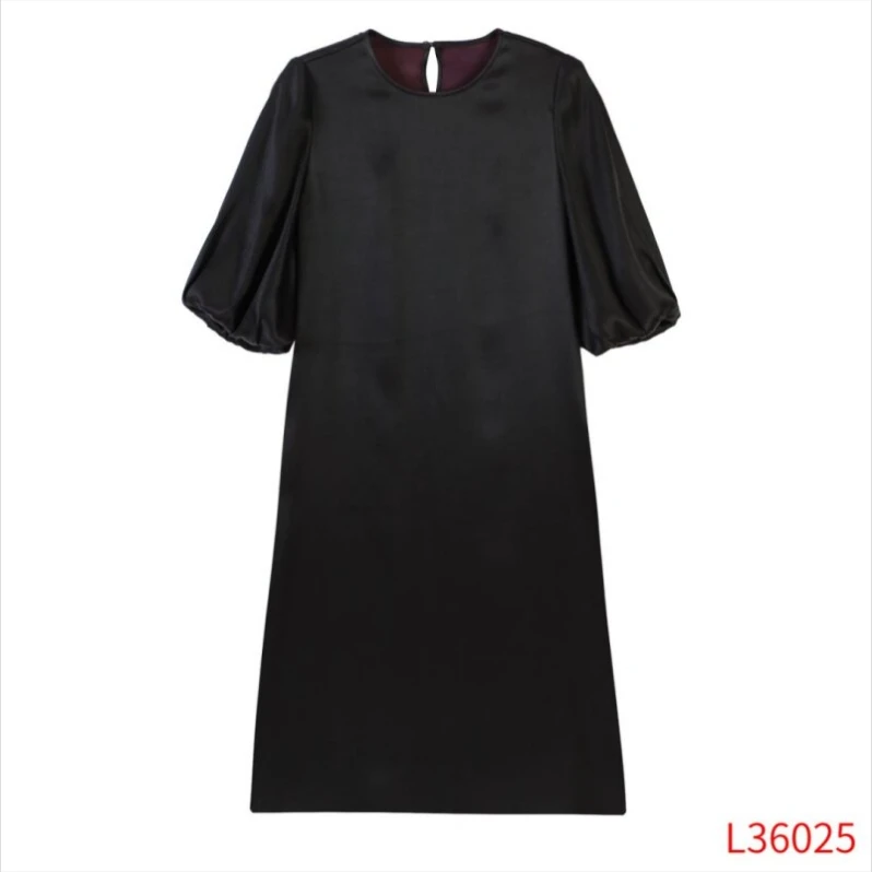 芹 新中式国风 36025 湖丝重锻老料连衣裙