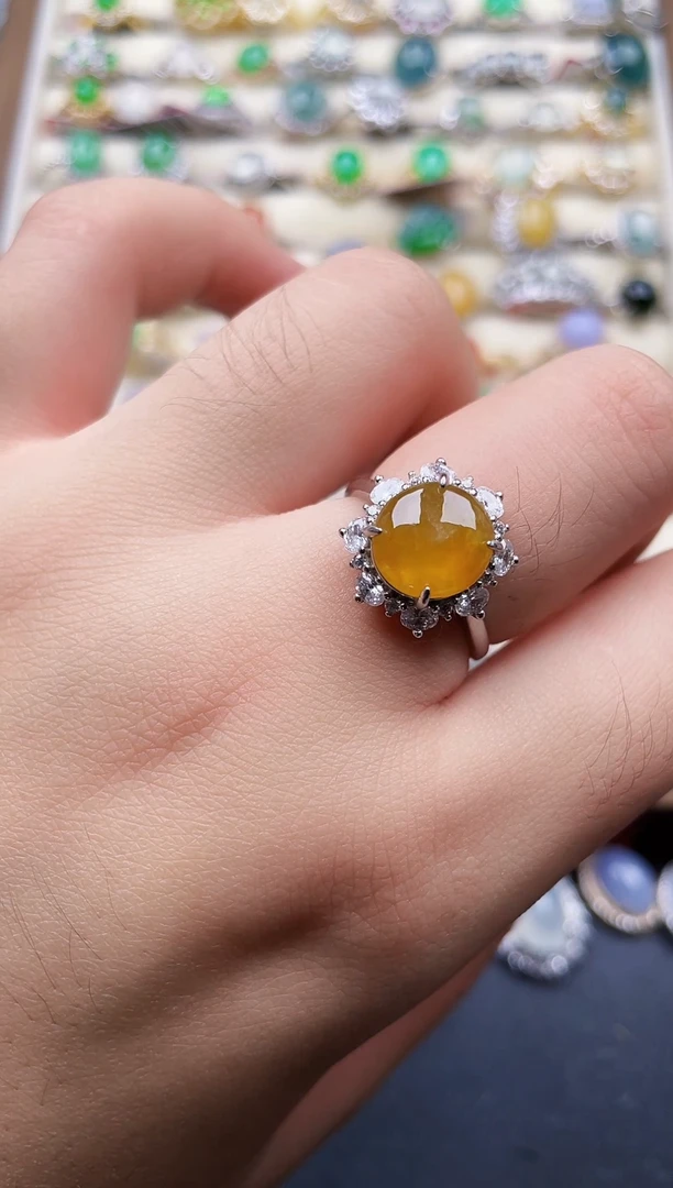 银S925镶嵌戒指翡翠21