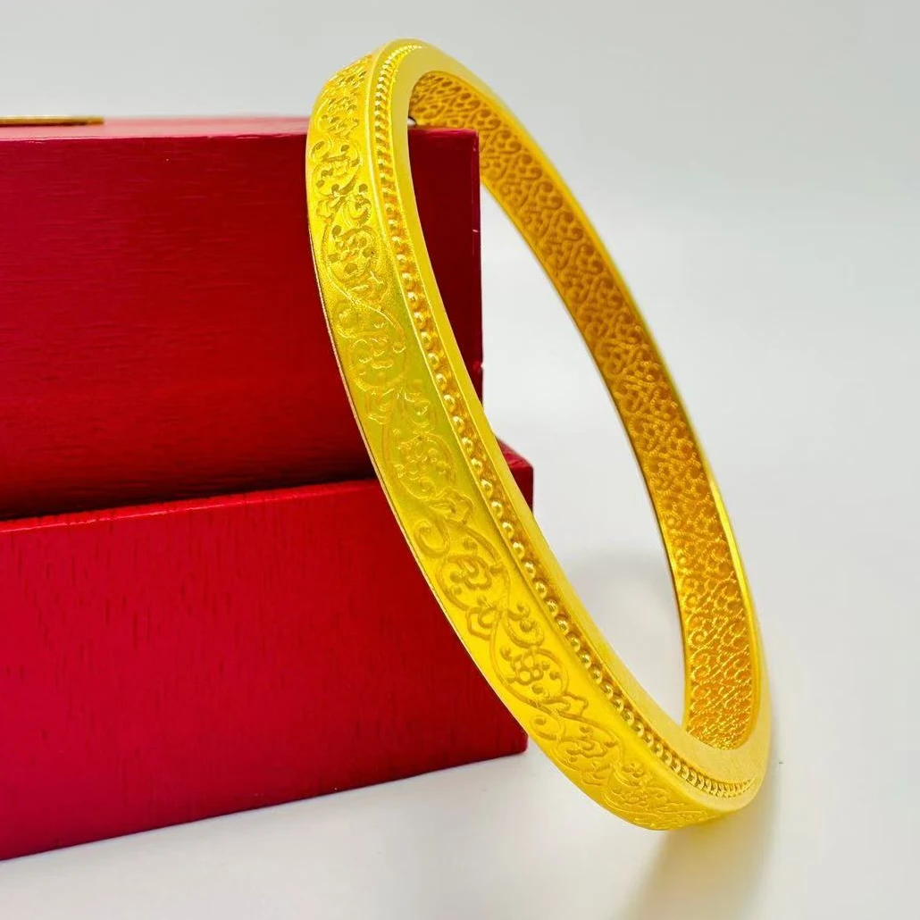 足银手镯 一路生花手镯 时尚大气经典精美