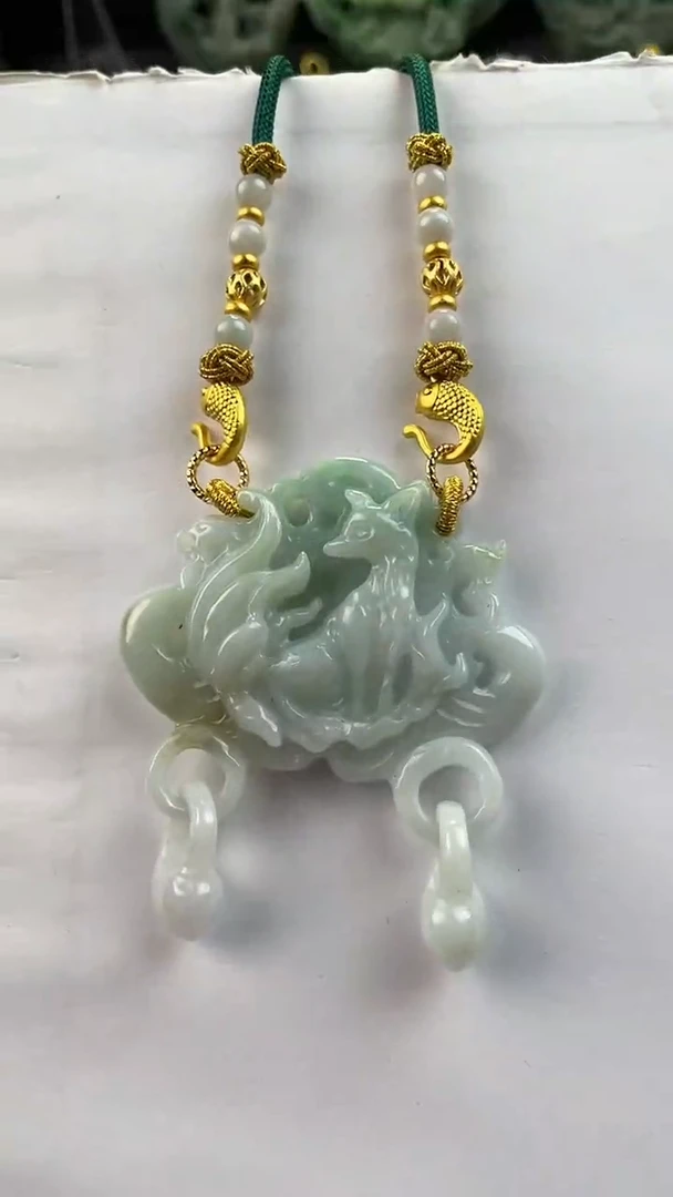 【闪购商品】翡翠颈饰未镶嵌2336(赠链)部分宝贝微瑕主播介绍为准