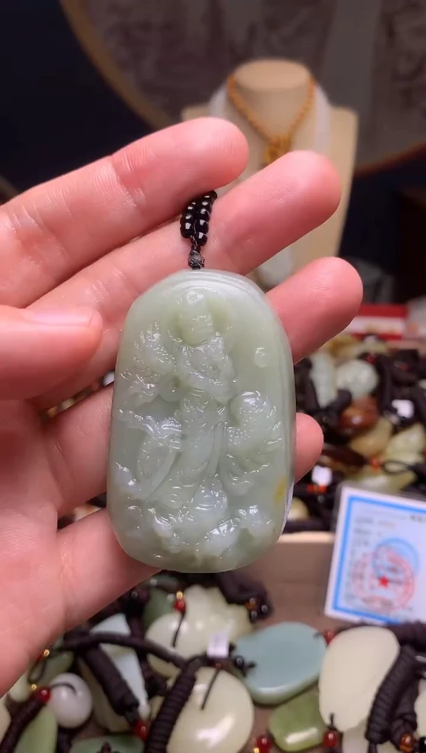 颈饰未镶嵌和田玉新疆料青海料清水和田玉吊坠