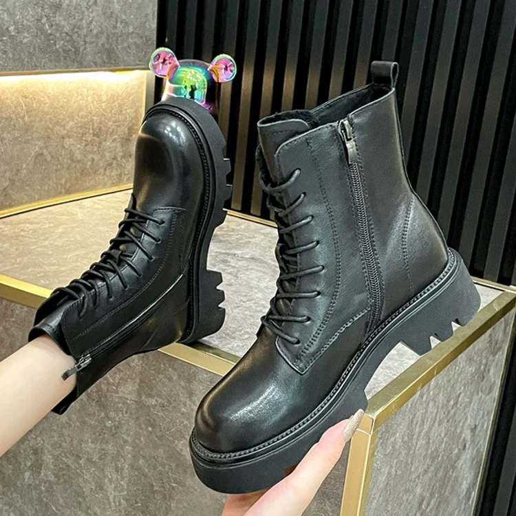 粗跟厚底马丁靴661