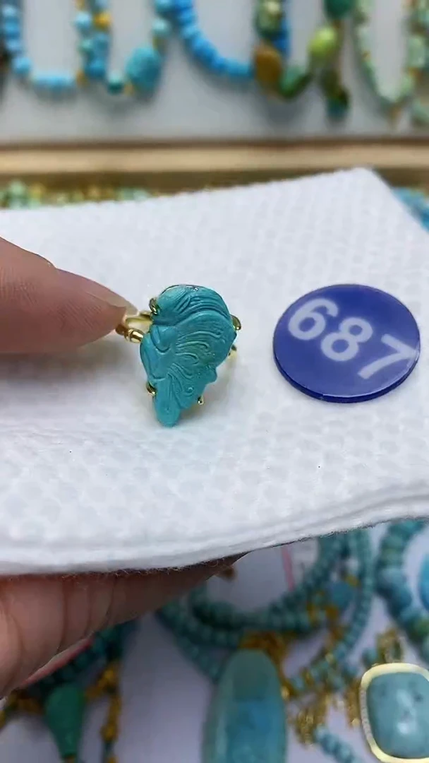 【闪购商品】绿松石戒指合金687戒指