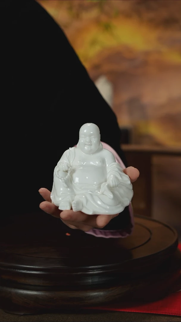 摆件陶罗*【陈明良大师作品】念珠弥勒