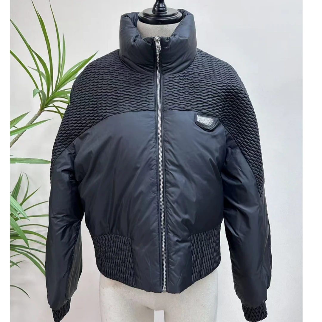 老F爷-冬季短款时尚百搭黑色外套-23W201