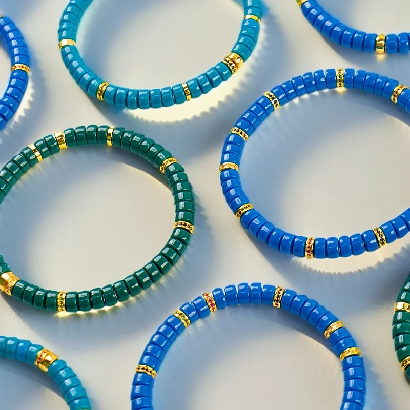 ”就爱平替”超绝金钻隔片手串地狱绿暴力蓝菜籽黄（崭新出厂）