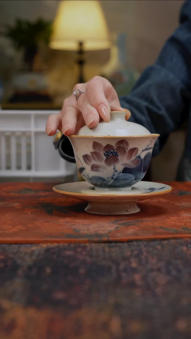 杯景德镇陶瓷杯碗柴烧多人