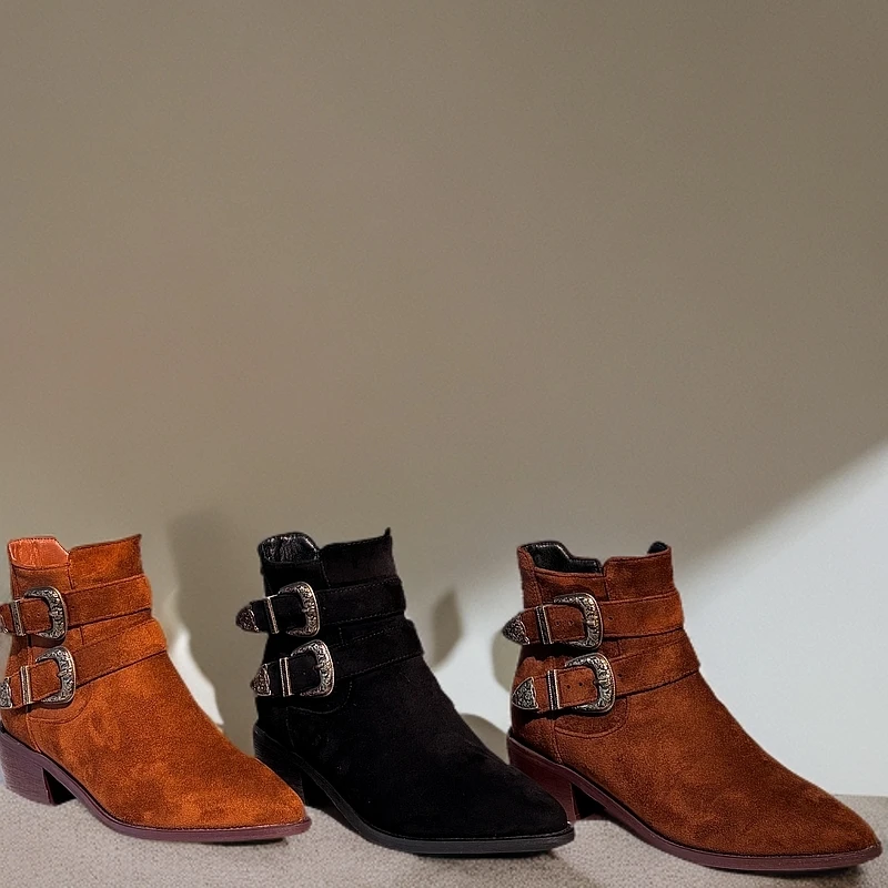 [合聚恩]A8938复古时尚百搭春秋短靴新疆包邮休闲英伦风