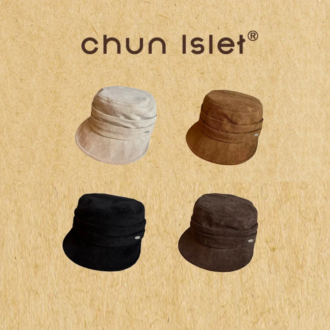 CHUNISLET纯屿 纯色麂皮绒秋冬气质风棒球帽春简约大气显瘦棒球帽