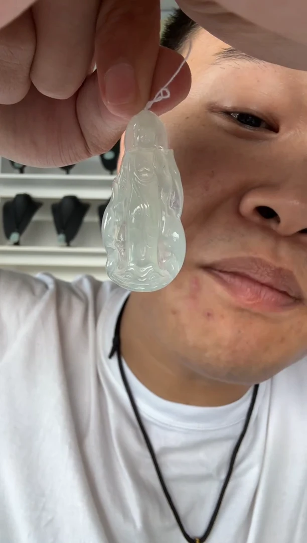 翡翠未镶嵌颈饰天然翡翠A货孤品一件