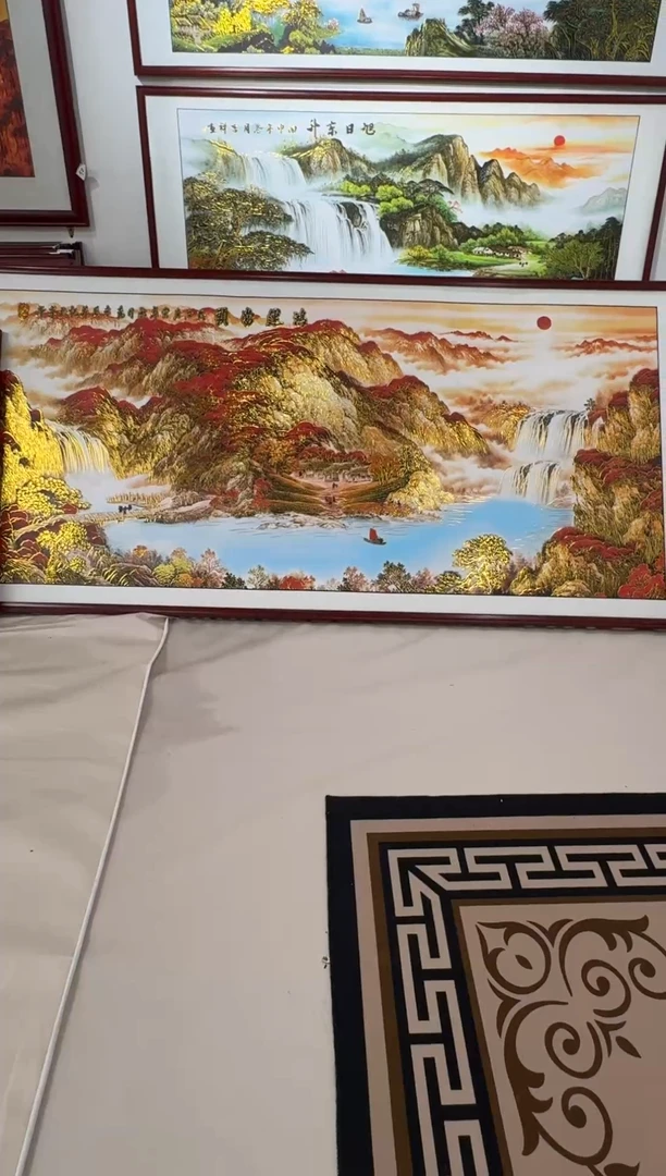 鸿运当头浮雕描金230*100