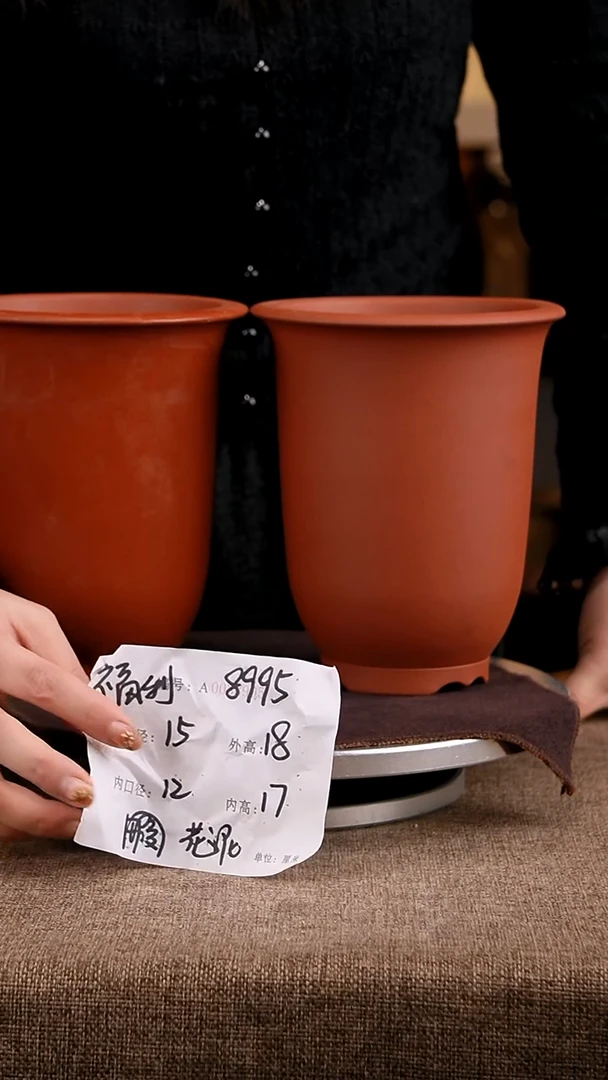 紫砂花盆花卉工艺8995