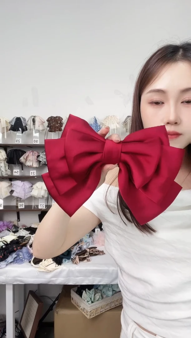 布艺非金属蝴蝶结发夹