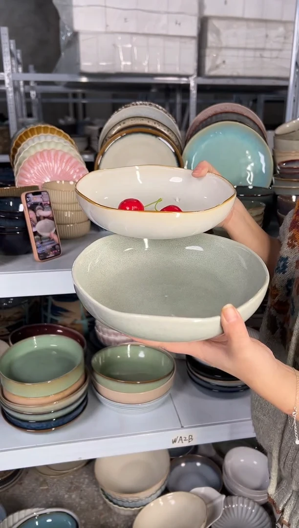 陶瓷外贸尾货瑕疵满20包邮重瑕特价孤品清仓X2深盘