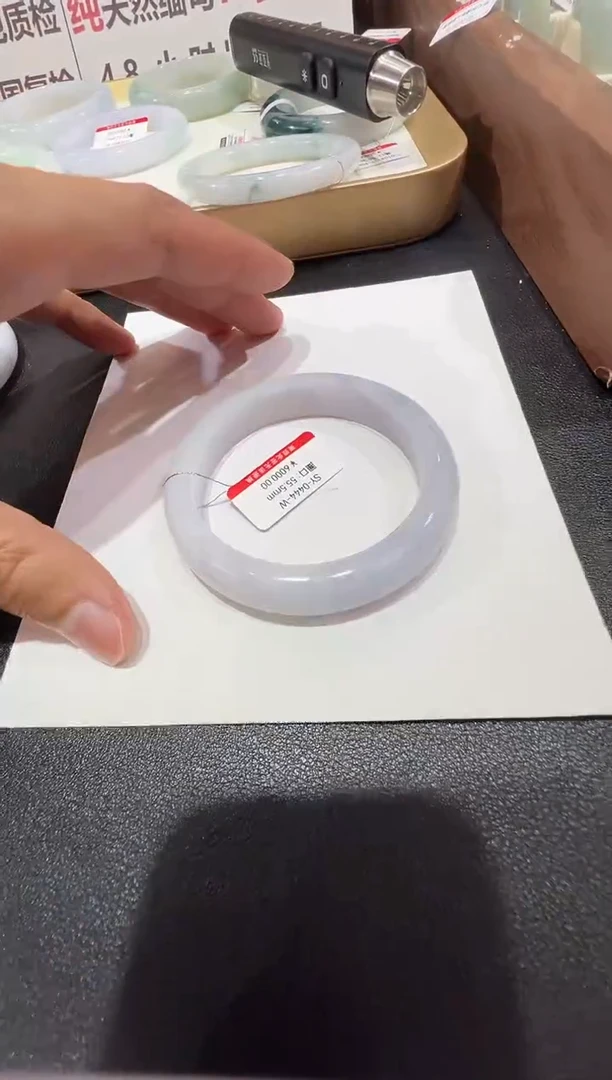 纯天然缅甸A货翡翠手镯55-56mm-444号