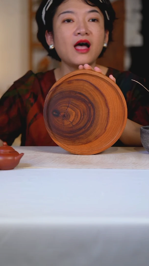 香樟木带足盘1111