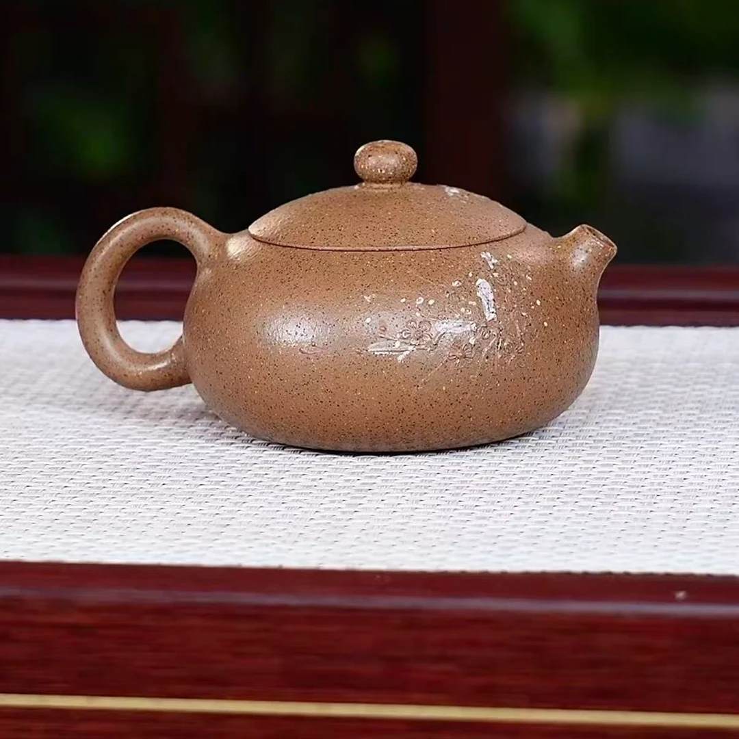 宜兴原矿紫砂 手工茶壶 沉香泥 精雕细刻 西施 2515 225CC