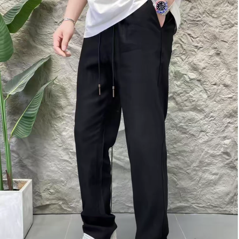 【高端亚麻混纺】夏季男士松紧腰透气百搭休闲裤8018