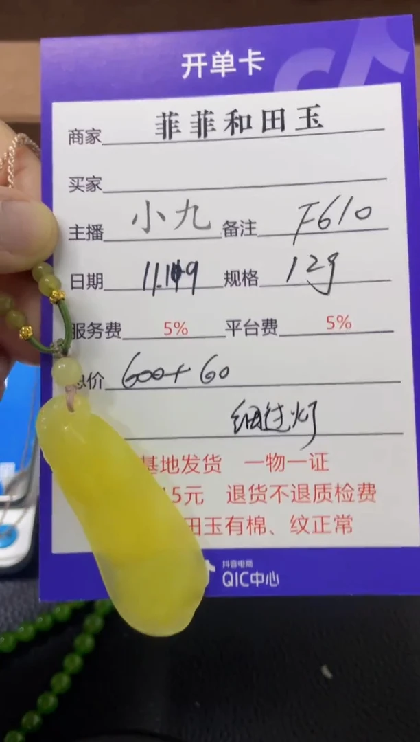 颈饰未镶嵌和田玉F610