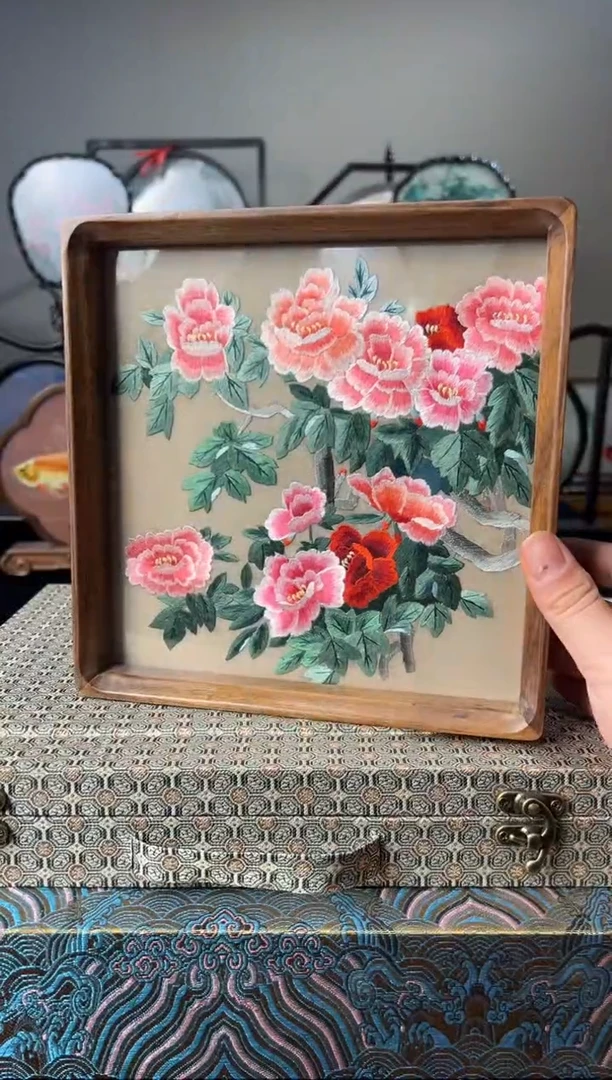 刺绣纯手工非遗苏绣双面绣摆件