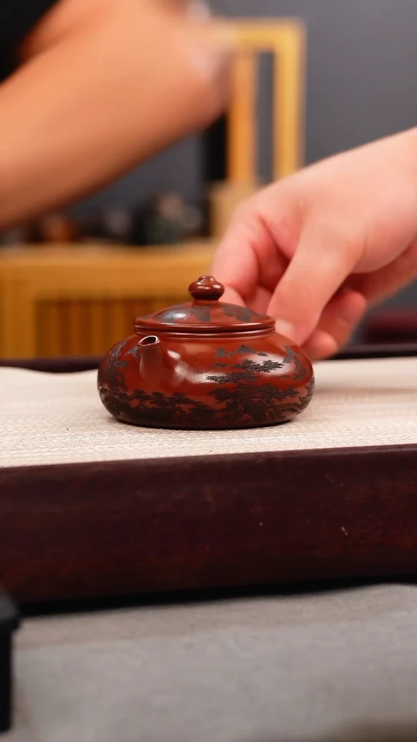 茶壶紫砂龙血砂 寒江 幽谷风