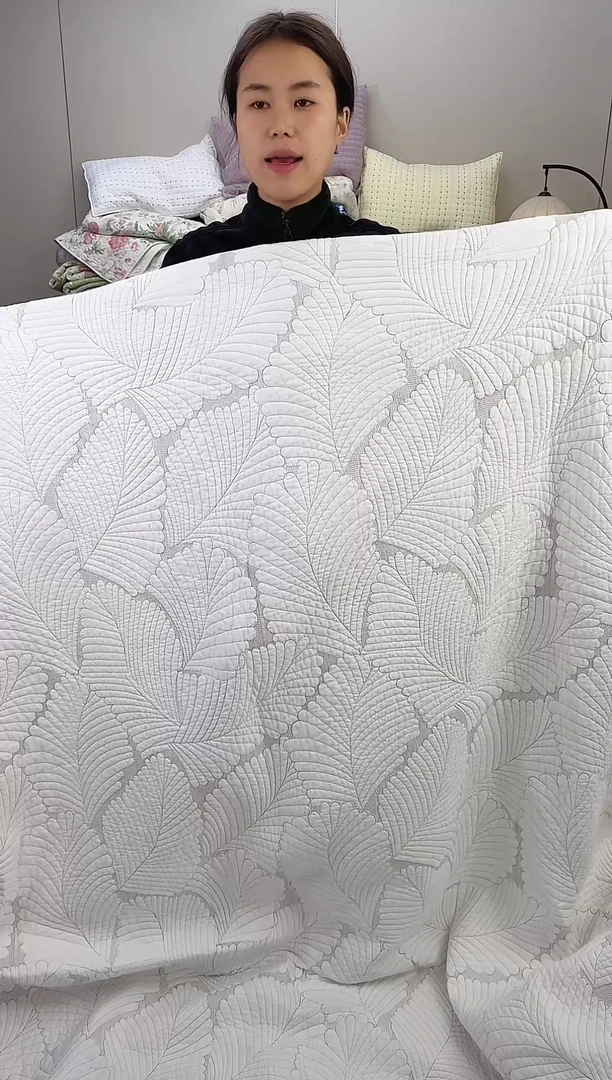 棉纯棉白色芭蕉叶220*240