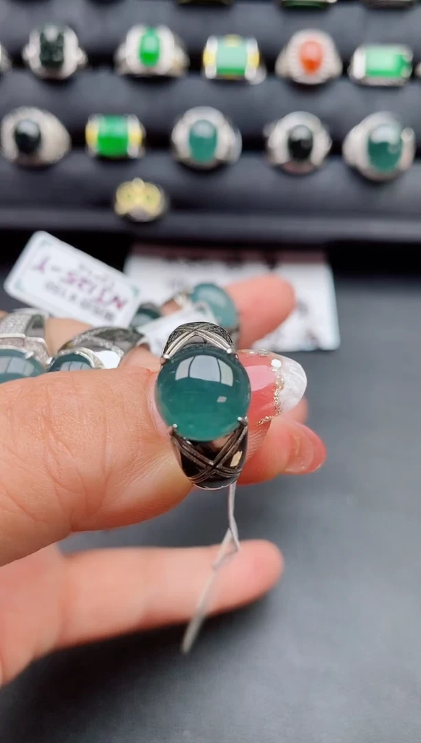 【闪购商品】翡翠戒指银S925镶嵌1111111111111