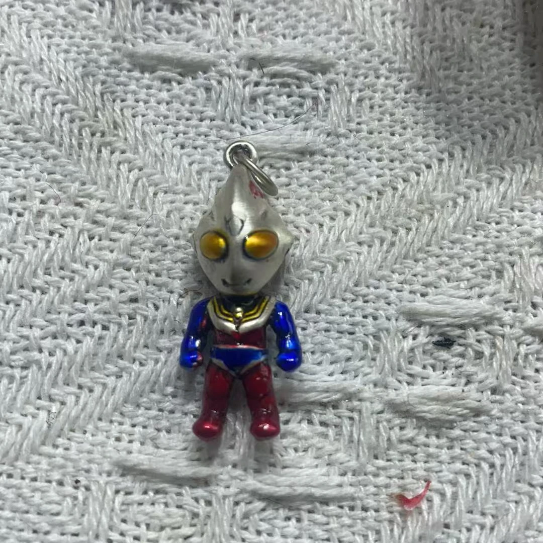 吊坠足银 足银999蓝色复古奥特曼项链儿童时尚可爱百搭挂坠小众