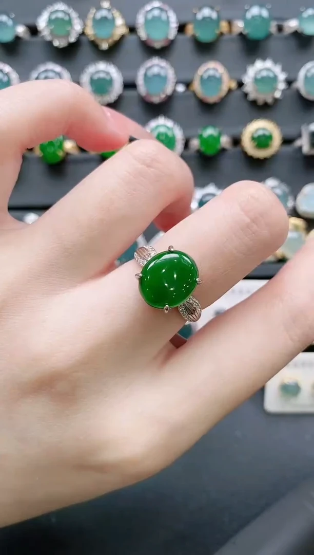 【闪购商品】翡翠戒指银S925镶嵌11111111