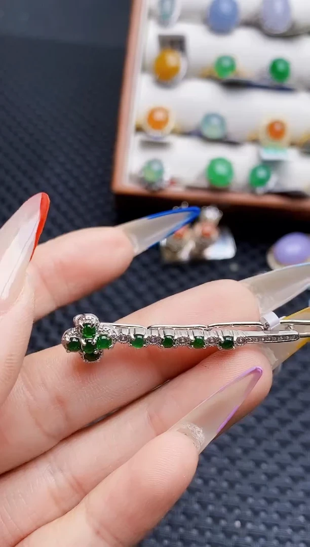 银S925镶嵌戒指翡翠1330