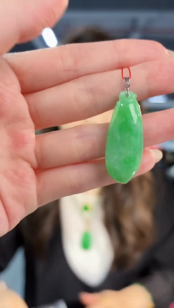 【闪购商品】翡翠颈饰18K金镶嵌缅料A货/支持复检/一件