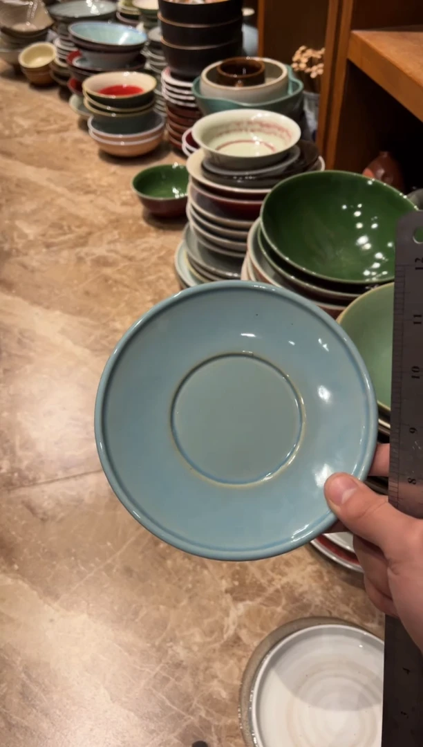 【闪购商品】瓷片2，蓝色月心碟菜碟