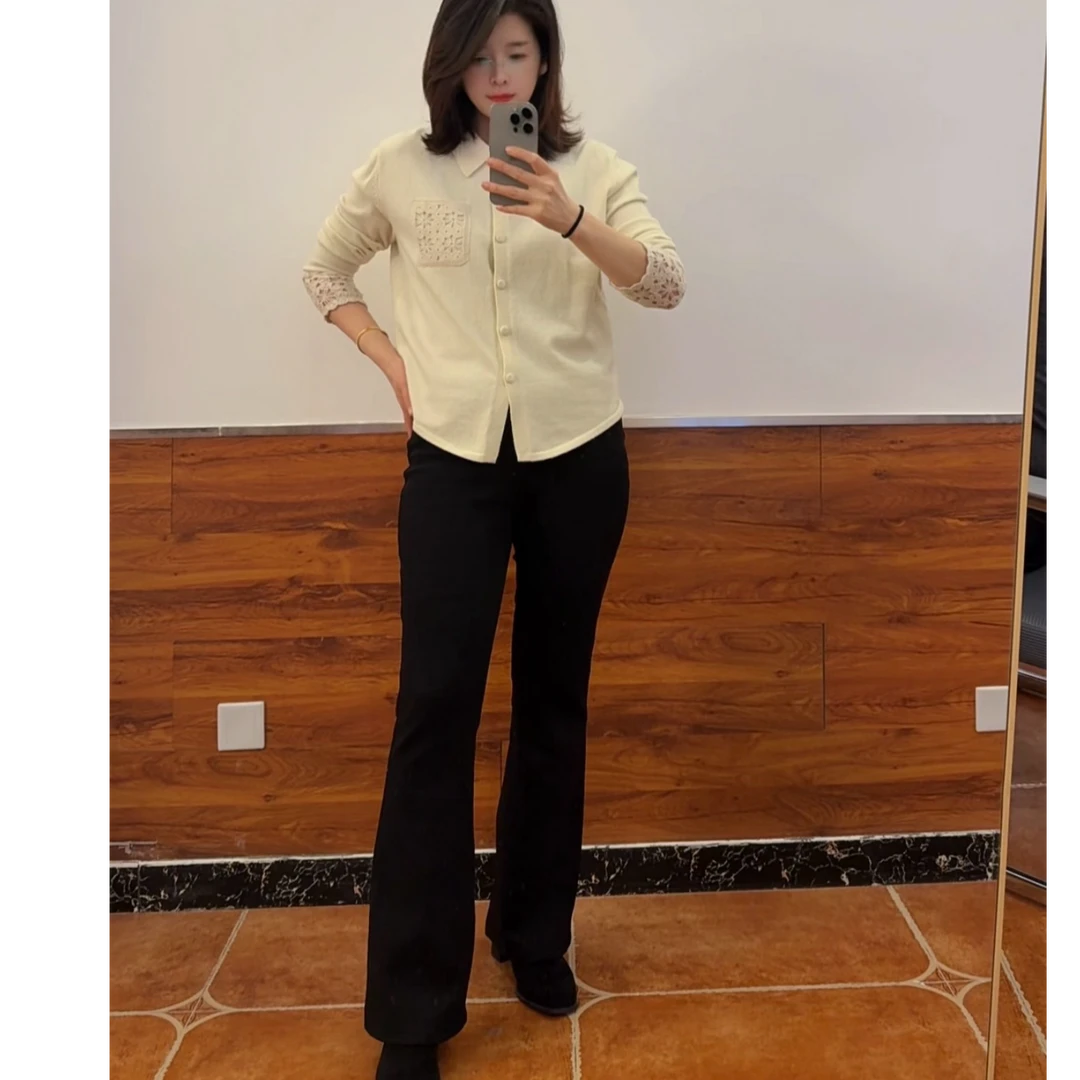 【3.0超模暖暖裤】山羊绒加绒万向弹显瘦女士直筒微喇裤