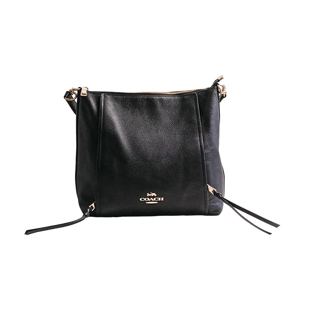 95新 COACH/蔻驰 coach 双开门黑包   010608